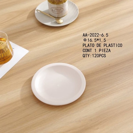[AA-2022-6.5 [120 PZS/CAJA]] [AA-2022-6.5] PLATO DE PLASTICO