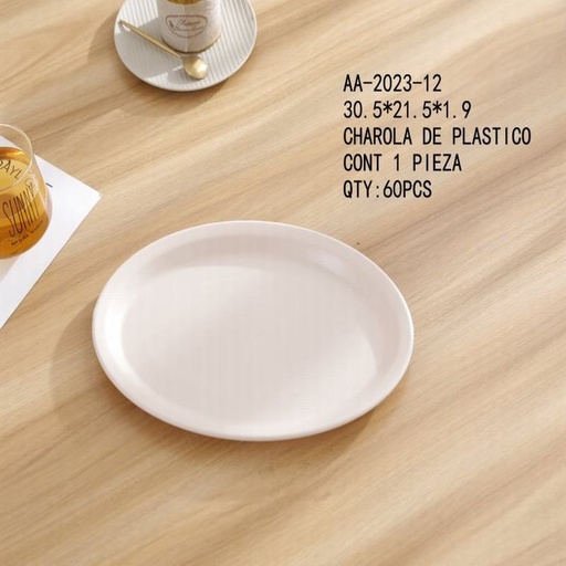 [AA-2023-12 [60 PZS/CAJA]] [AA-2023-12] CHAROLA DE PLASTICO