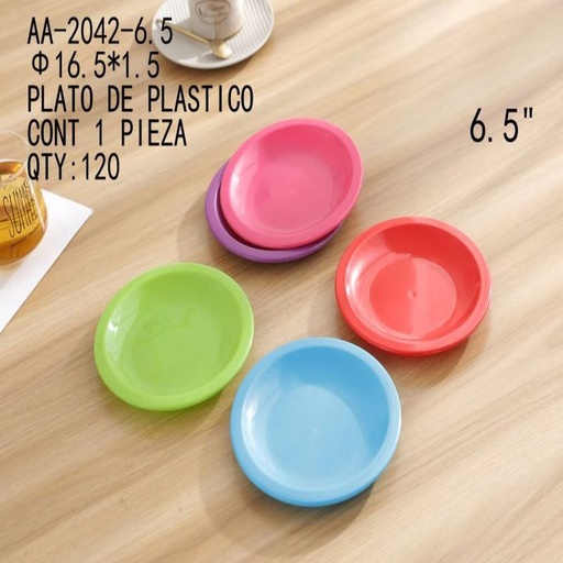 [AA-2042-6.5 [120 PZS/CAJA]] [AA-2042-6.5] PLATO DE PLASTICO
