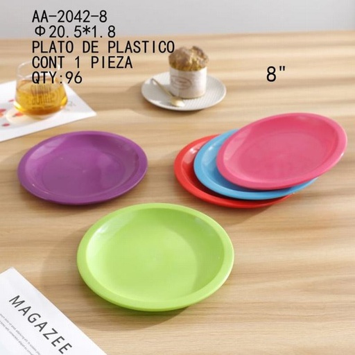 [AA-2042-8 [96 PZS/CAJA]] [AA-2042-8] PLATO DE PLASTICO