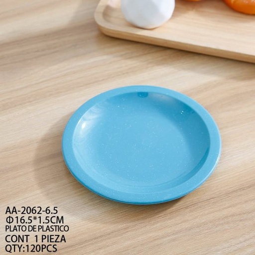 [AA-2062-6.5 [120 PZS/CAJA]] [AA-2062-6.5] PLATO DE PLASTICO