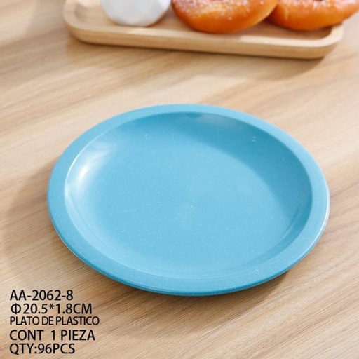 [AA-2062-8 [96 PZS/CAJA]] [AA-2062-8] PLATO DE PLASTICO