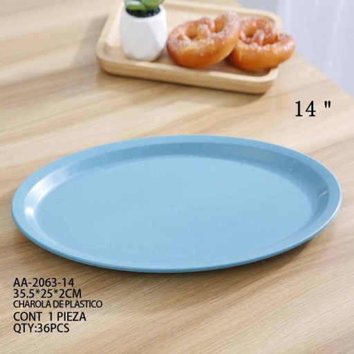 [AA-2063-14 [36 PZS/CAJA]] [AA-2063-14] CHAROLA DE PLASTICO
