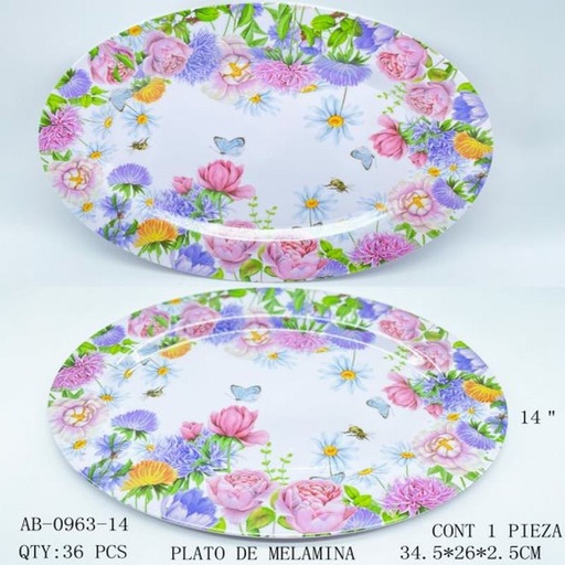 [AB-0963-14 [36 PZS/CAJA]] [AB-0963-14] PLATO DE MELAMINA