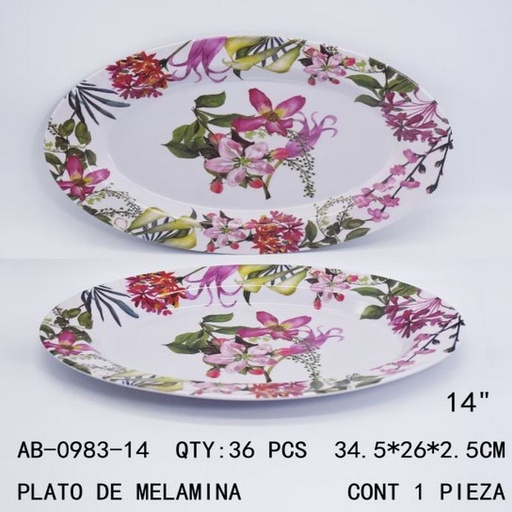 [AB-0983-14 [36 PZS/CAJA]] [AB-0983-14] PLATO DE MELAMINA