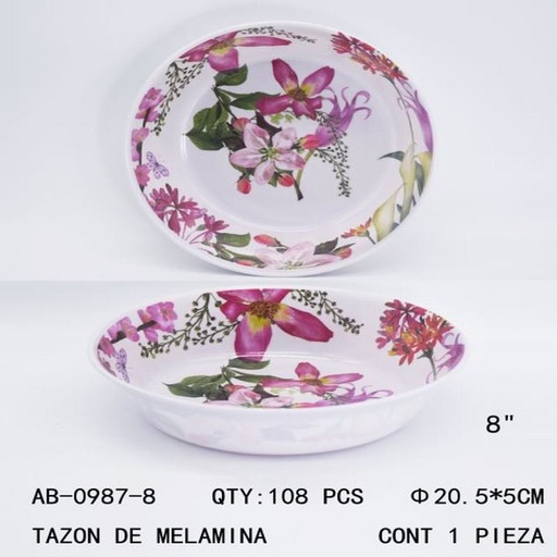[AB-0987-8 [108 PZS/CAJA]] [AB-0987-8] TAZON DE MELAMINA