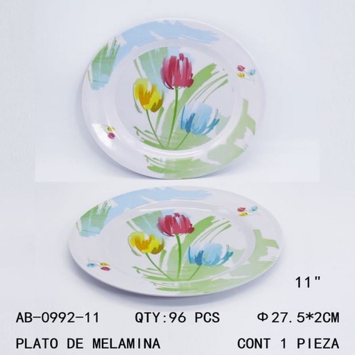 [AB-0992-11 [96 PZS/CAJA]] [AB-0992-11] PLATO DE MELAMINA