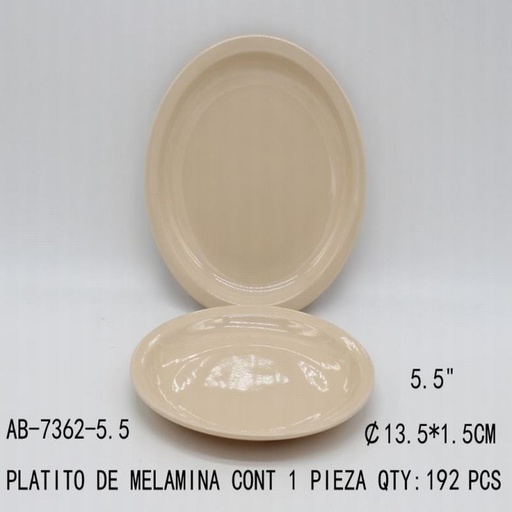 [AB-7362-5.5 [192 PZS/CAJA]] [AB-7362-5.5] PLATITO DE MELAMINA