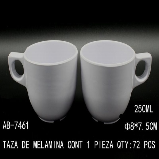 [AB-7461 [72 PZS/CAJA]] [AB-7461] TAZA DE MELAMINA