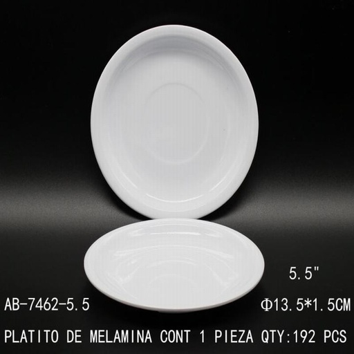 [AB-7462-5.5 [192 PZS/CAJA]] [AB-7462-5.5] PLATITO DE MELAMINA