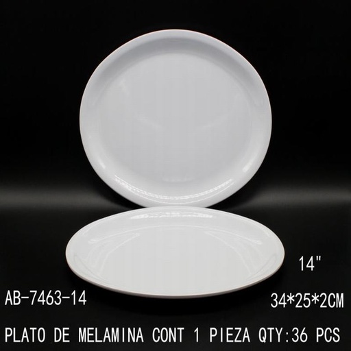 [AB-7463-14 [36 PZS/CAJA]] [AB-7463-14] PLATO DE MELAMINA