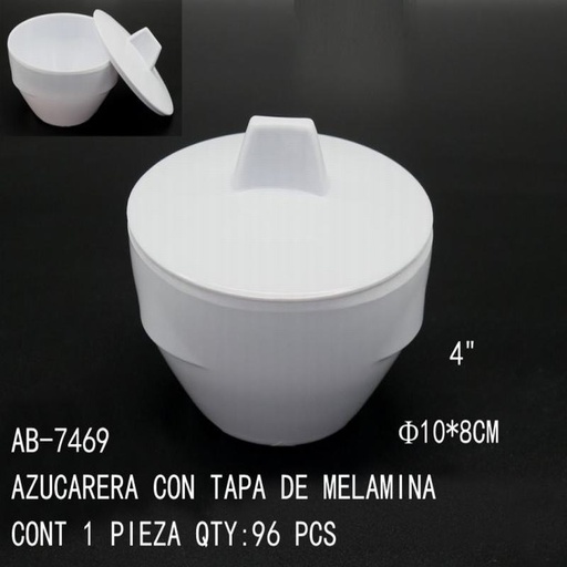 [AB-7469 [96 PZS/CAJA]] [AB-7469] AZUCARERA CON TAPA DE MELAMINA