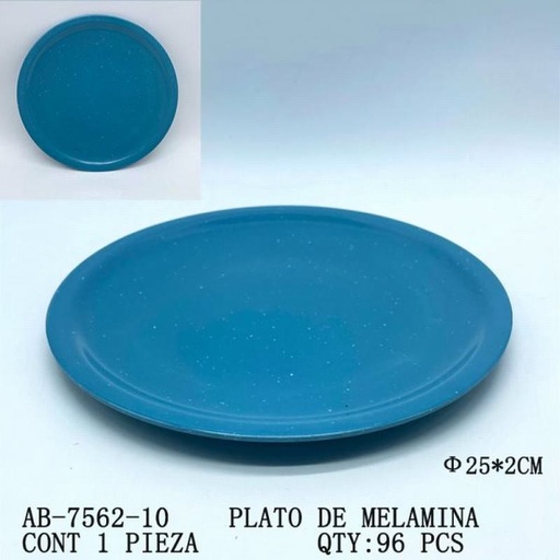 [AB-7562-10 [96 PZS/CAJA]] [AB-7562-10] PLATO DE MELAMINA