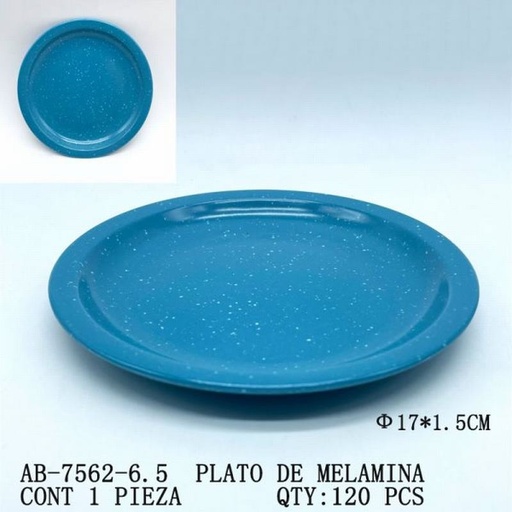 [AB-7562-6.5 [120 PZS/CAJA]] [AB-7562-6.5] PLATO DE MELAMINA