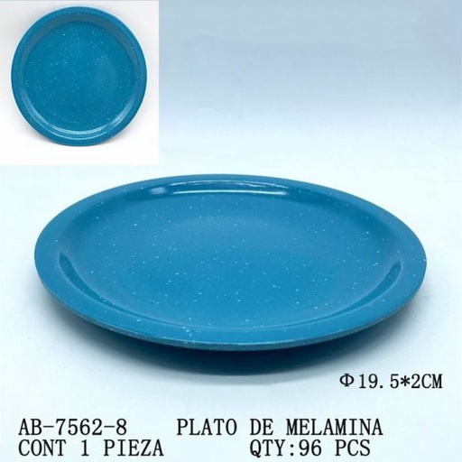 [AB-7562-8 [96 PZS/CAJA]] [AB-7562-8] PLATO DE MELAMINA