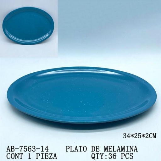 [AB-7563-14 [36 PZS/CAJA]] [AB-7563-14] PLATO DE MELAMINA