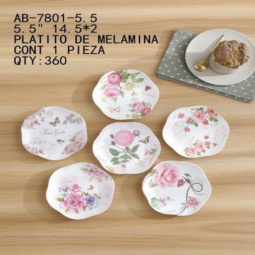 [AB-7801-5.5 [360 PZS/CAJA]] [AB-7801-5.5] PLATITO DE MELAMINA