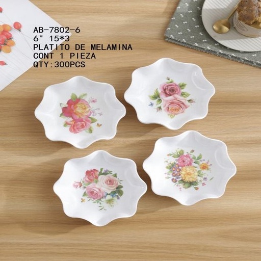 [AB-7802-6 [300 PZS/CAJA]] [AB-7802-6] PLATITO DE MELAMINA