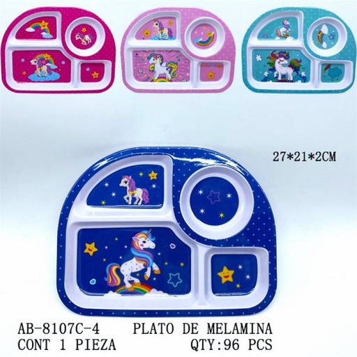 [AB-8107C-4 [96 PZS/CAJA]] [AB-8107C-4] PLATO DE MELAMINA