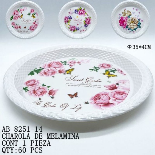 [AB-8251-14 [60 PZS/CAJA]] [AB-8251-14] CHAROLA DE MELAMINA