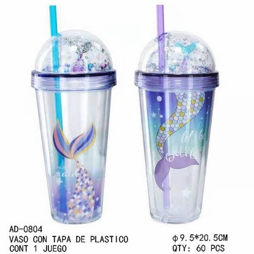 [AD-0804 [60 PZS/CAJA]] [AD-0804] VASO CON TAPA DE PLASTICO