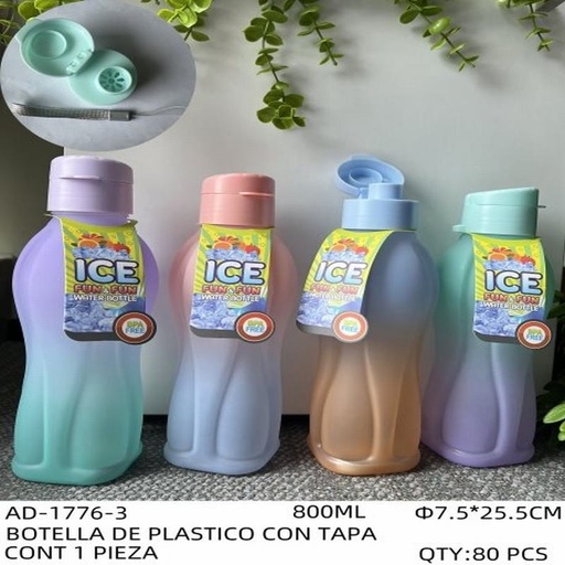 [AD-1776-3 [80 PZS/CAJA]] [AD-1776-3] BOTELLA DE PLASTICO CON TAPA