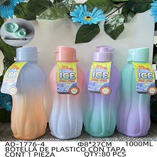 [AD-1776-4 [80 PZS/CAJA]] [AD-1776-4] BOTELLA DE PLASTICO CON TAPA