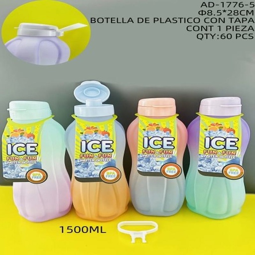 [AD-1776-5 [60 PZS/CAJA]] [AD-1776-5] BOTELLA DE PLASTICO CON TAPA