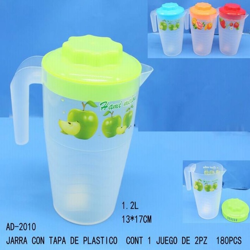 [AD-2010 [180 PZS/CAJA]] [AD-2010] JARRA CON TAPA DE PLASTICO