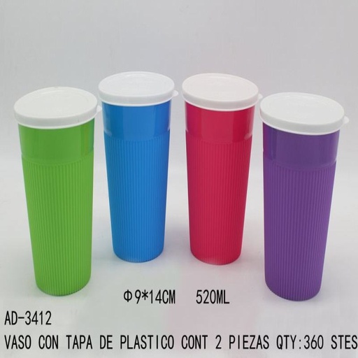[AD-3412 [360 PZS/CAJA]] [AD-3412] B-VASO CON TAPA