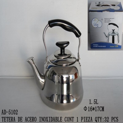 [AD-5102 [32 PZS/CAJA]] [AD-5102] TETERA DE ACERO INOXIDABLE