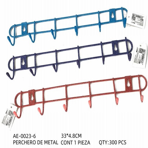 [AE-0023-6 [300 PZS/CAJA]] [AE-0023-6] PERCHERO DE METAL
