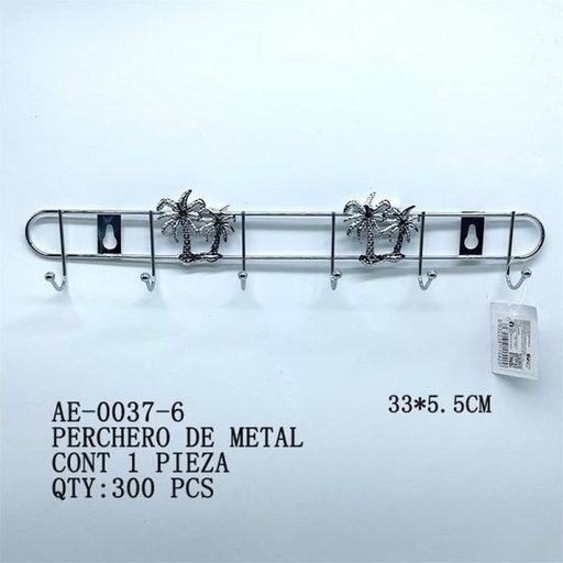[AE-0037-6 [300 PZS/CAJA]] [AE-0037-6] PERCHERO DE METAL