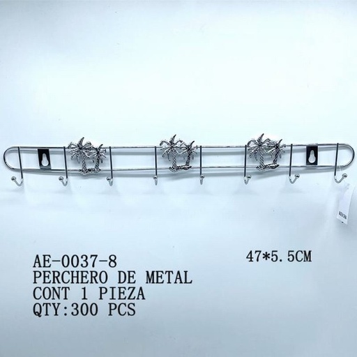 [AE-0037-8 [300 PZS/CAJA]] [AE-0037-8] PERCHERO DE METAL