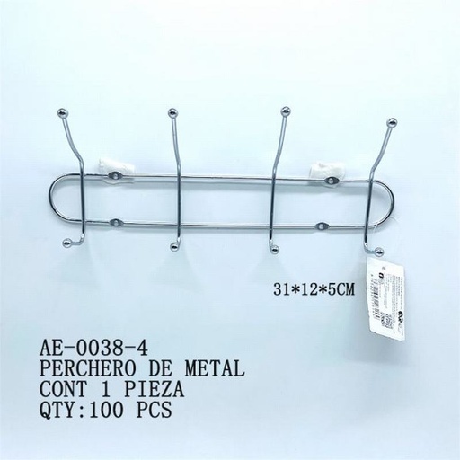 [AE-0038-4 [100 PZS/CAJA]] [AE-0038-4] PERCHERO DE METAL