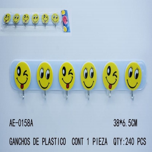 [AE-0158A [240 PZS/CAJA]] [AE-0158A] GANCHOS DE PLASTICO