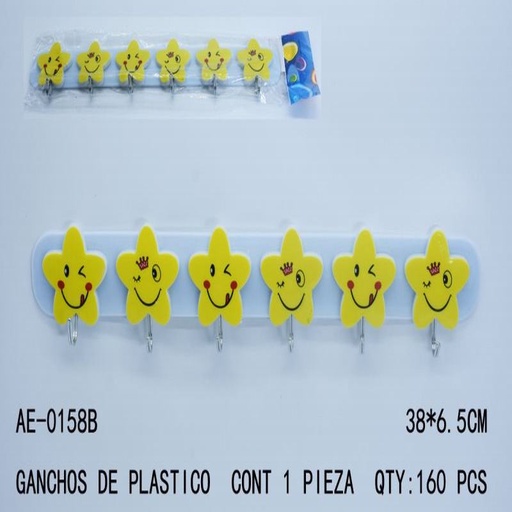 [AE-0158B [160 PZS/CAJA]] [AE-0158B] GANCHOS DE PLASTICO