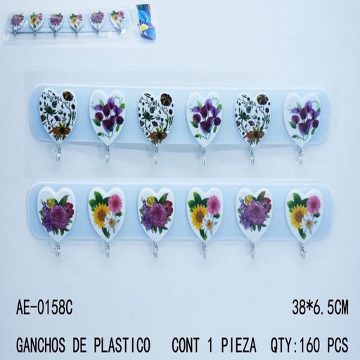 [AE-0158C [160 PZS/CAJA]] [AE-0158C] GANCHOS DE PLASTICO