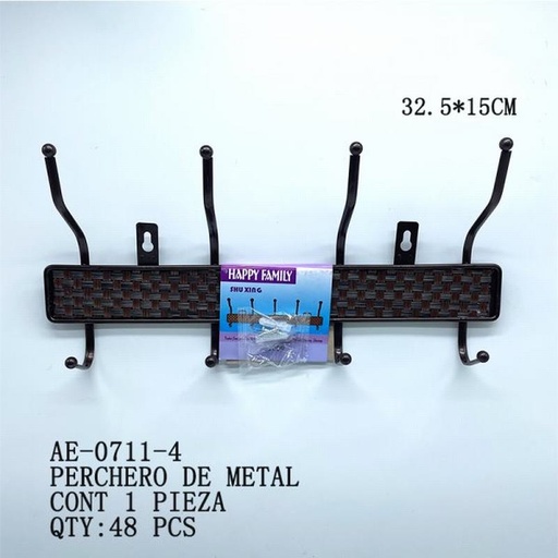 [AE-0711-4 [48 PZS/CAJA]] [AE-0711-4] PERCHERO DE METAL