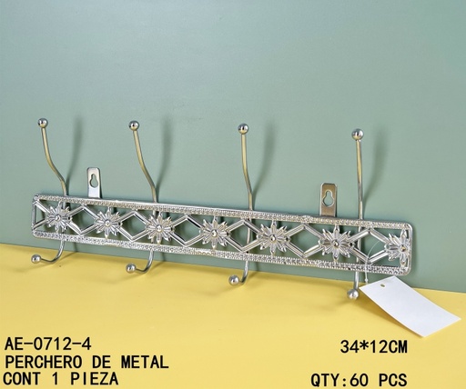 [AE-0712-4 [60 PZS/CAJA]] [AE-0712-4] PERCHERO DE METAL