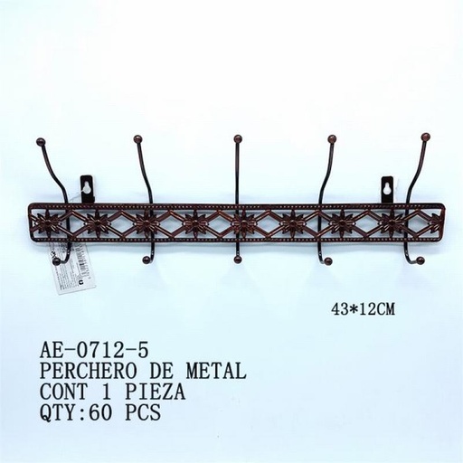 [AE-0712-5 [60 PZS/CAJA]] [AE-0712-5] PERCHERO DE METAL