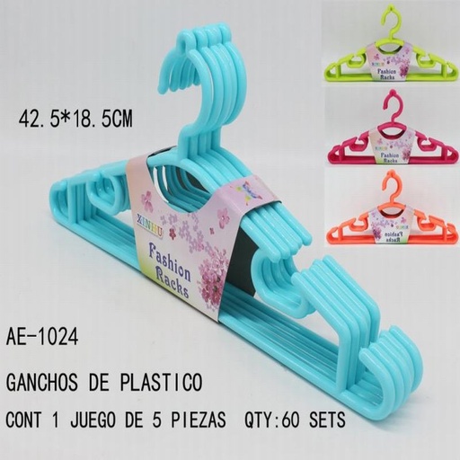 [AE-1024 [60 PZS/CAJA]] [AE-1024] GANCHOS DE PLASTICO