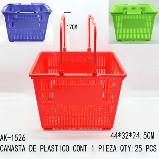 [AK-1526 [25 PZS/CAJA]] [AK-1526] CANASTA DE PLASTICO