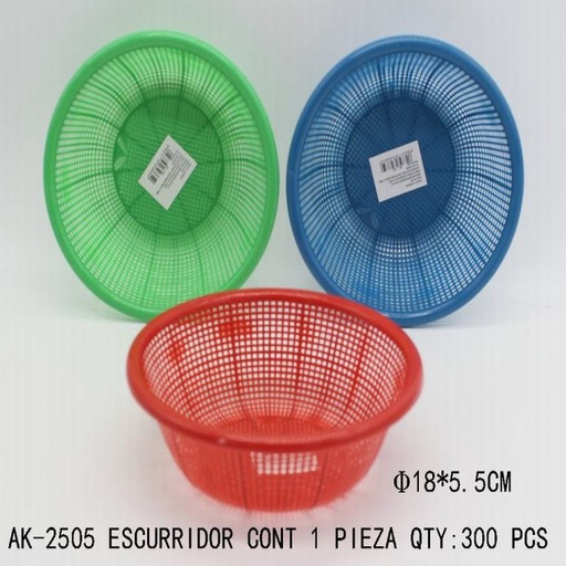 [AK-2505 [300 PZS/CAJA]] [AK-2505] ESCURRIDOR DE PLASTICO
