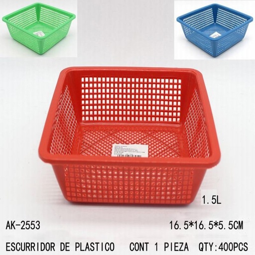 [AK-2553 [400 PZS/CAJA]] [AK-2553] ESCURRIDOR DE PLASTICO