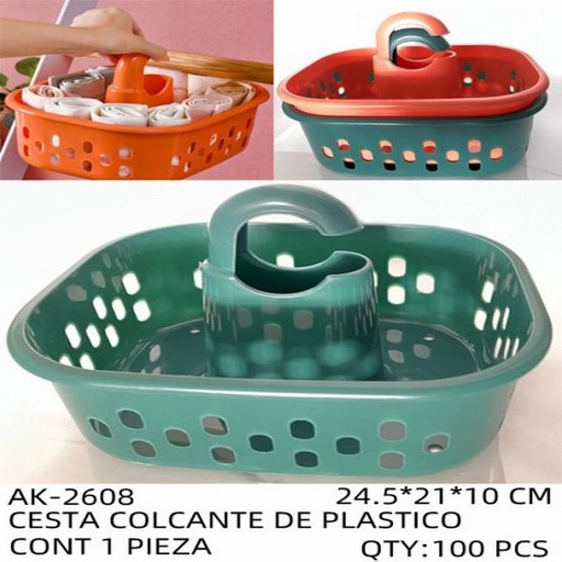 [AK-2608 [100 PZS/CAJA]] [AK-2608] CESTA COLCANTE DE PLASTICO