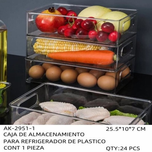 [AK-2951-1 [24 PZS/CAJA]] [AK-2951-1] CAJA DE ALMACENAMIENTO PARA REFRIGERADOR DE PLASTICO