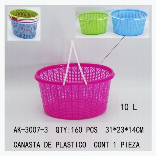 [AK-3007-3 [160 PZS/CAJA]] [AK-3007-3] CANASTA DE PLASTICO