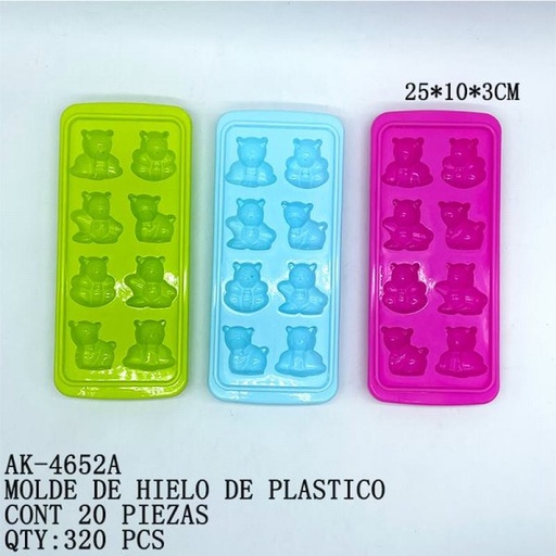 [AK-4652A [320 PZS/CAJA]] [AK-4652A] MOLDE DE HIELO DE PLASTICO