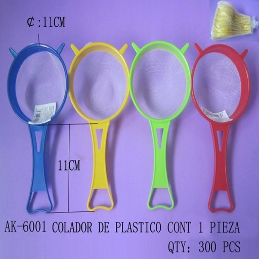[AK-6001 [300 PZS/CAJA]] [AK-6001] COLADOR DE PLASTICO